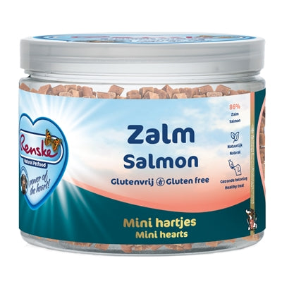 Renske Hond Gezonde Beloning Mini Hartjes Zalm 100 gr