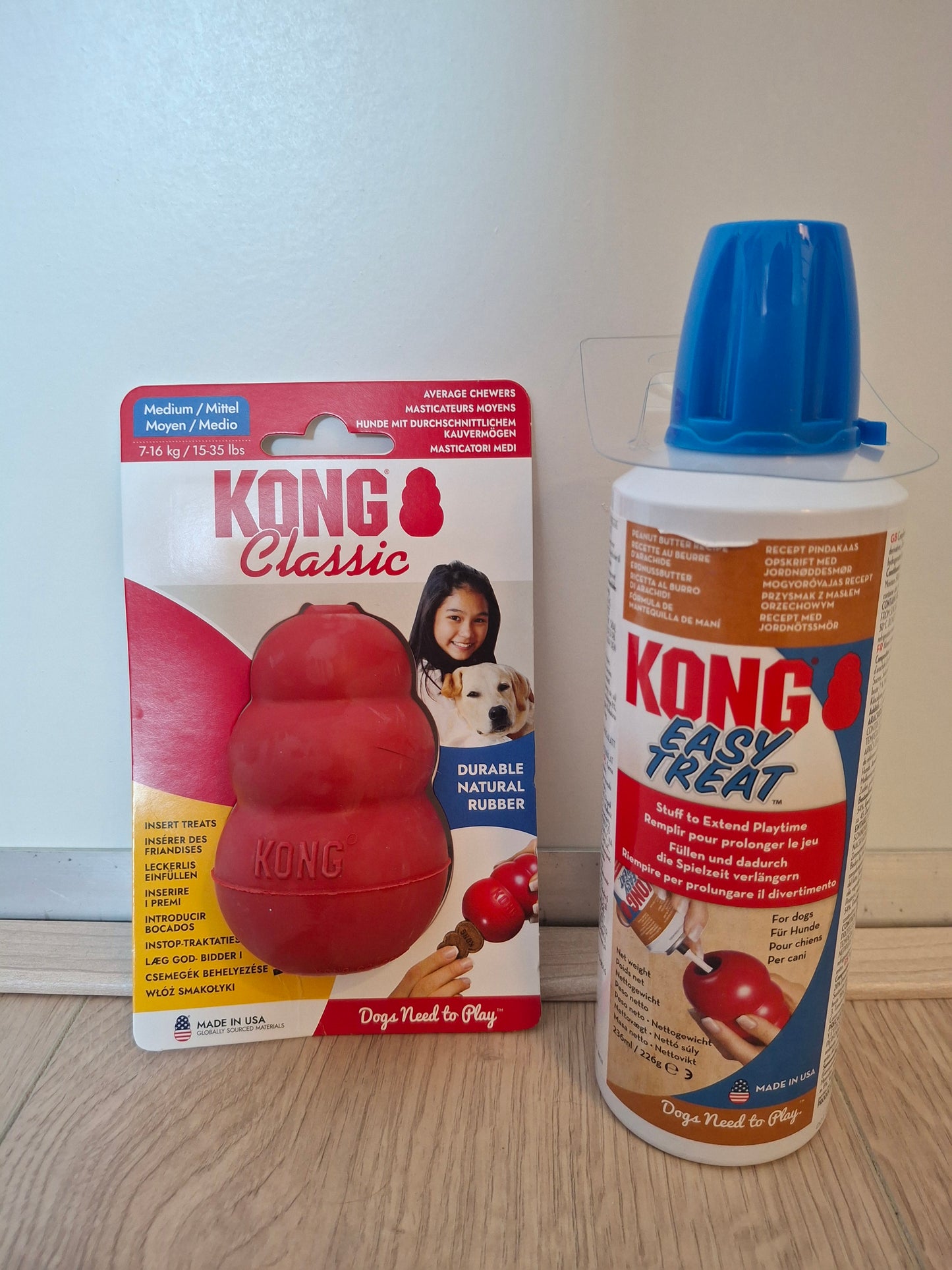Hét Kauwpakket — KONG + Pindakaas + Whimzees (honden 12–30 kg)
